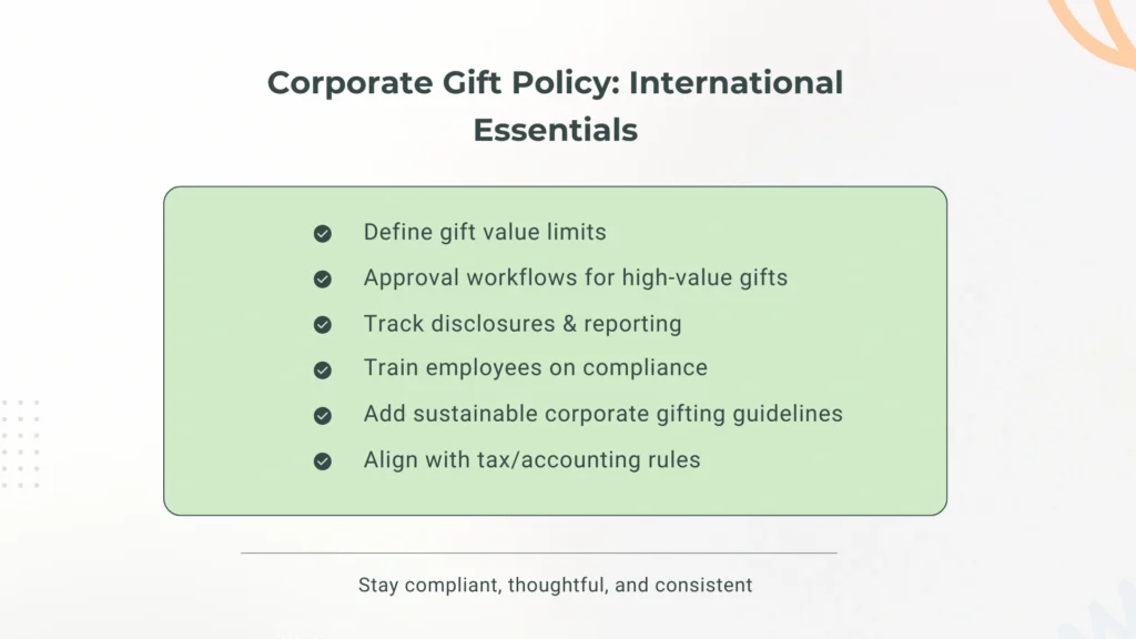 Corporate Gift Policy Checklist
