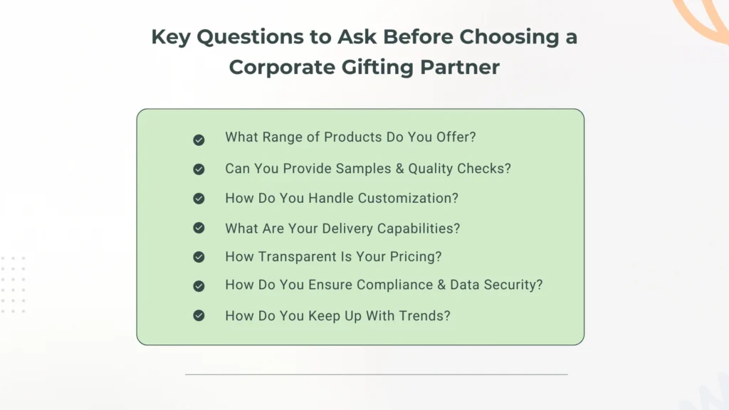 Key Questions to Ask Before Choosing a Corporate Gifting Partner